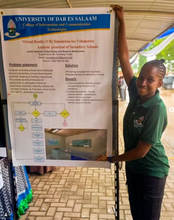Showcasing the project at UDSM CoICT